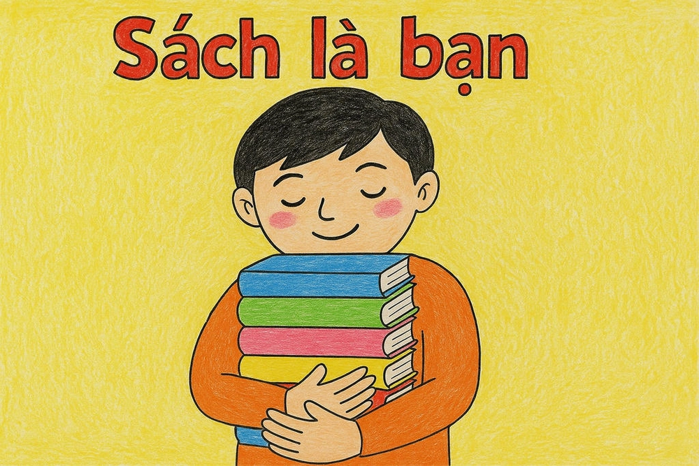 vẽ tranh ngày hội đọc sách 