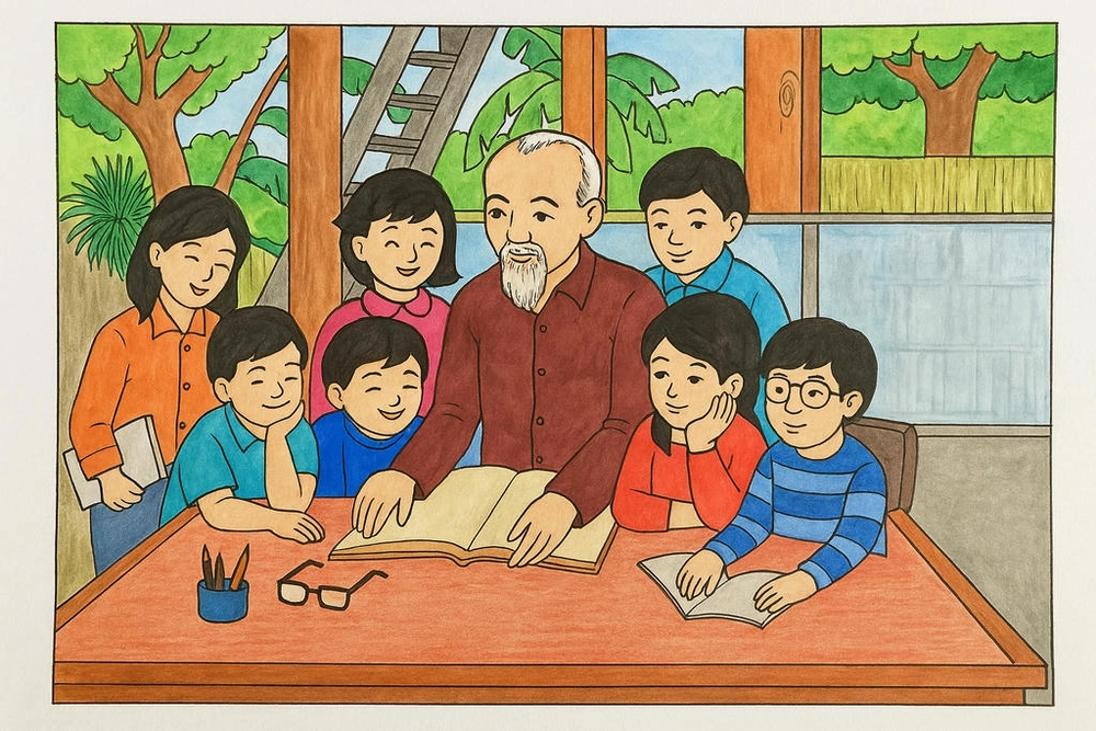 tranh ngày hội đọc sách mầm non 