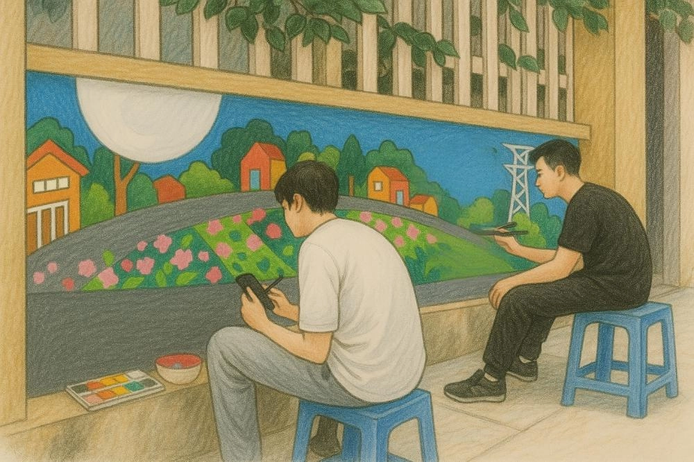 ý tưởng vẽ tranh nghề nghiệp họa sĩ 