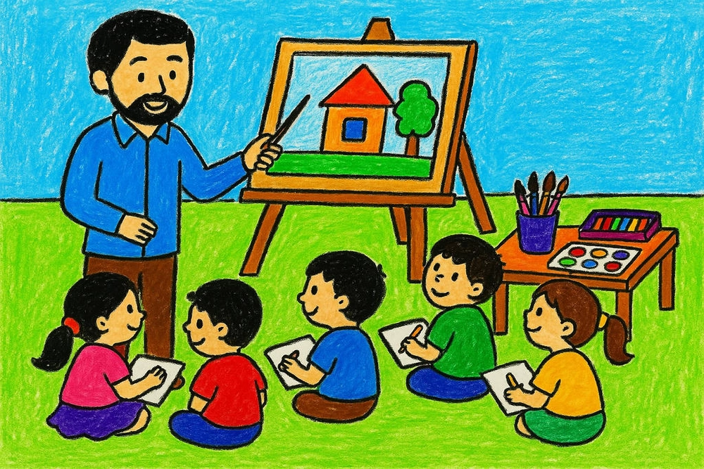 tranh vẽ đề tài nghề nghiệp họa sĩ 