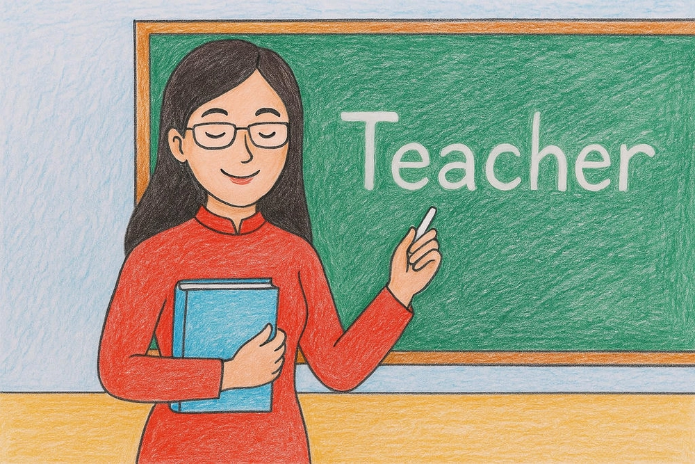vẽ tranh tôn sư trọng đạo đơn giản 