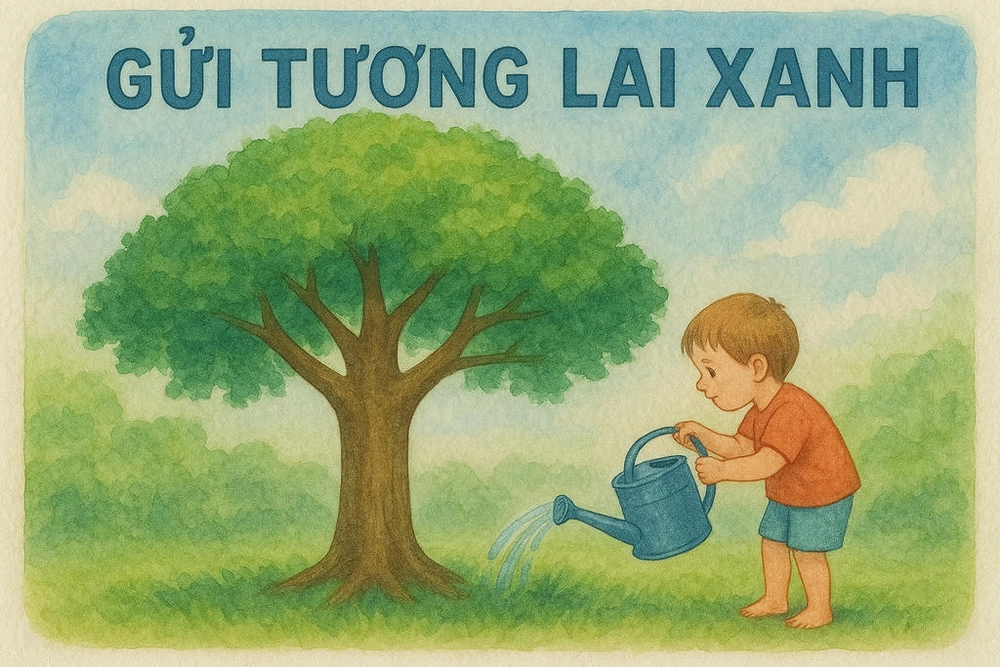 vẽ tranh tương lai xanh 2050 đơn giản mà đẹp 