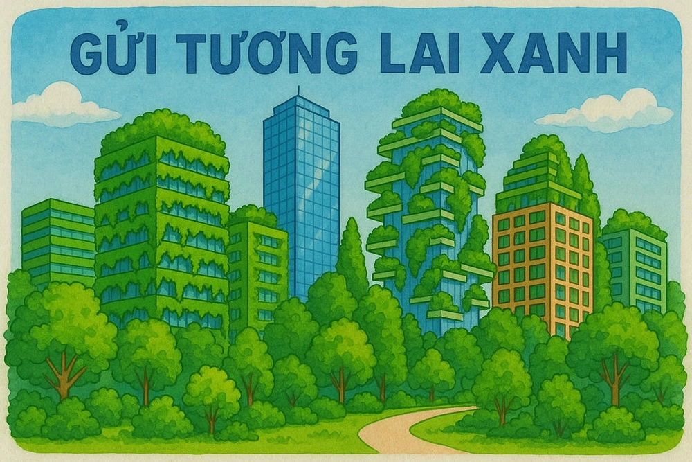vẽ tranh chủ đề tương lai xanh vì môi trường sạch 