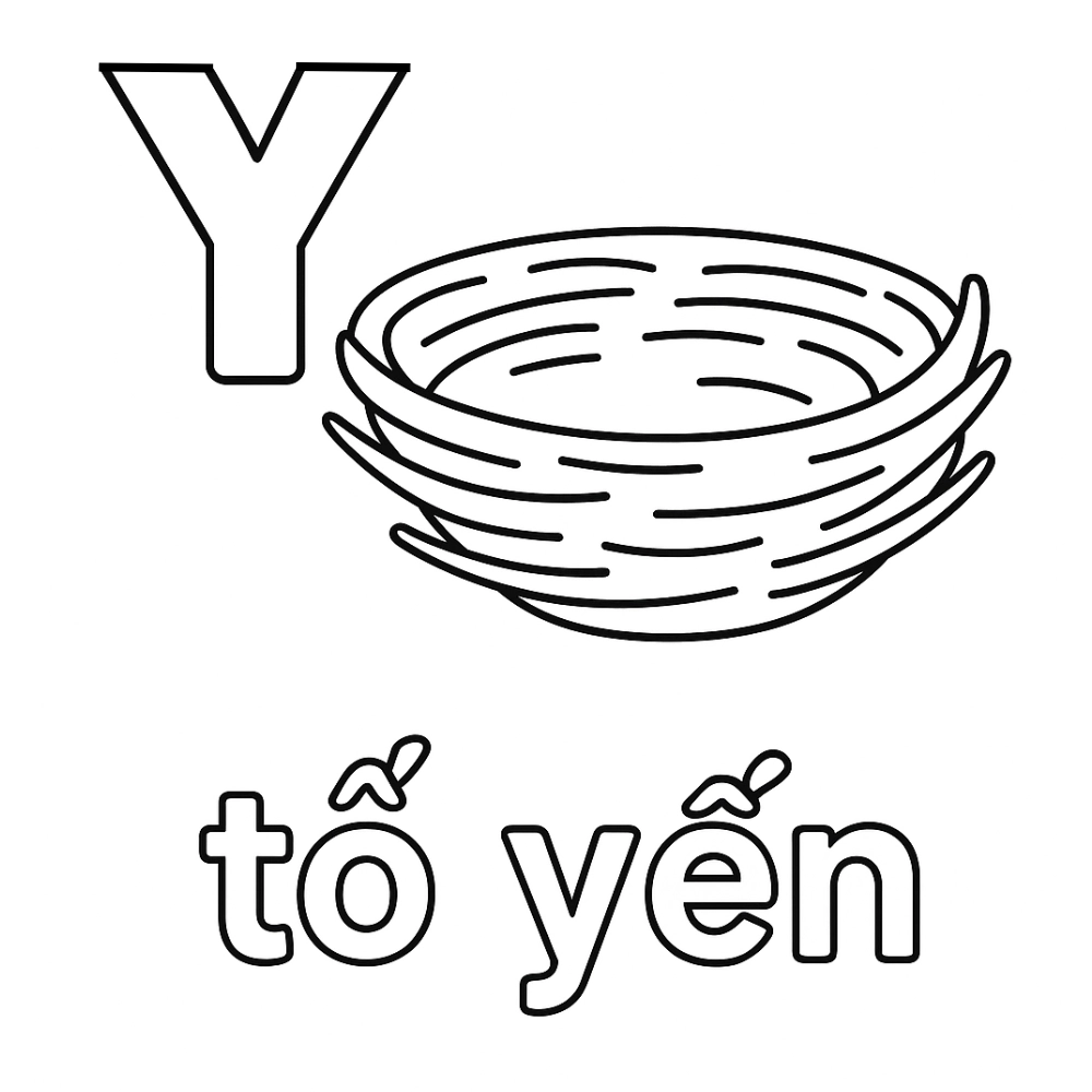 tô màu chữ y cho bé tô màu