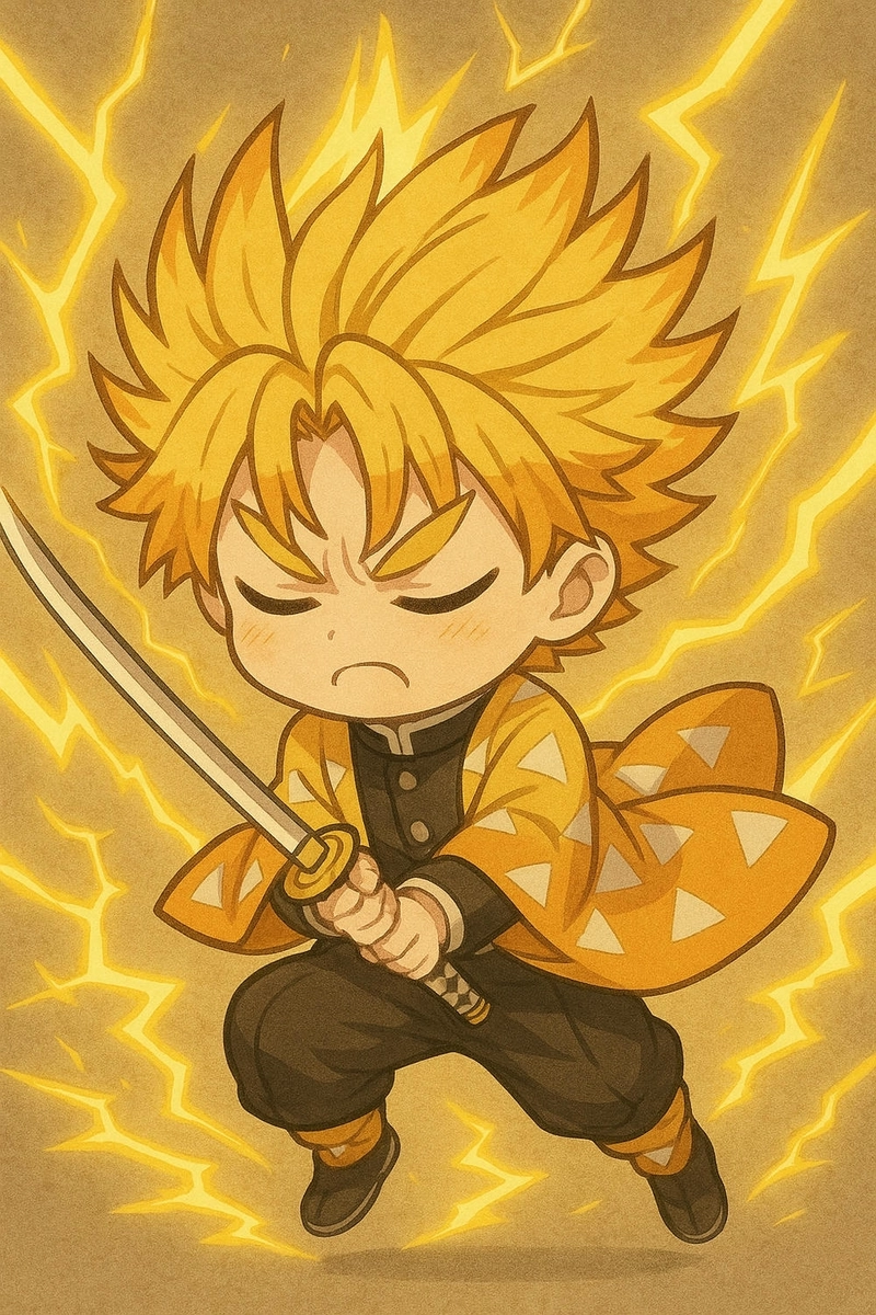 zenitsu dạng chibi cute