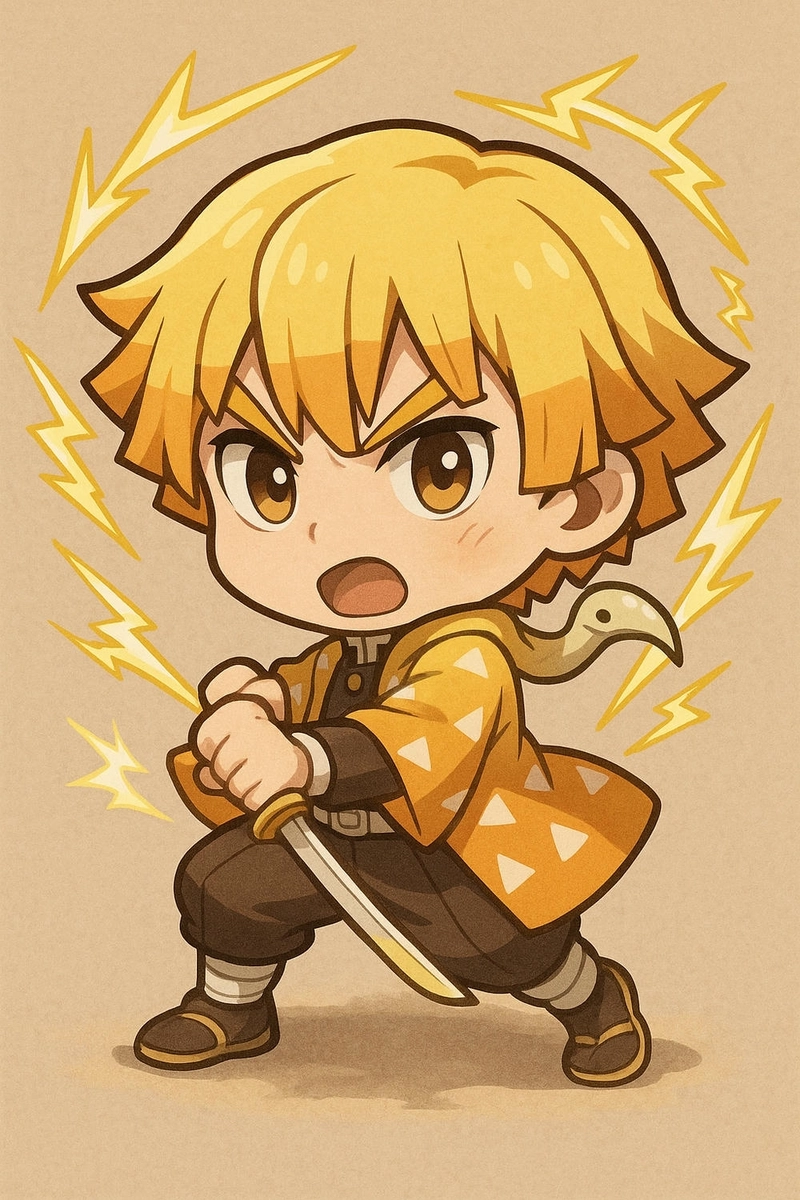 ảnh hoạt hình zenitsu chibi