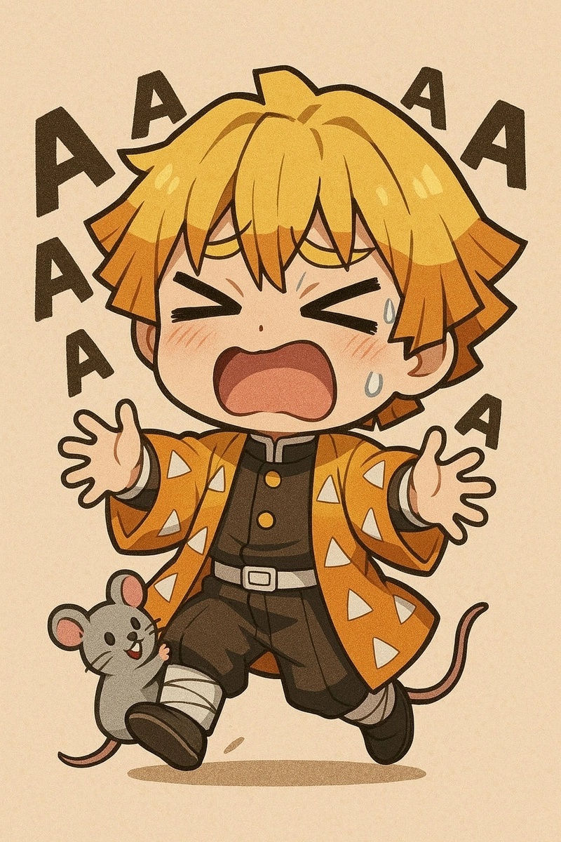 tạo hình zenitsu chibi độc đáo